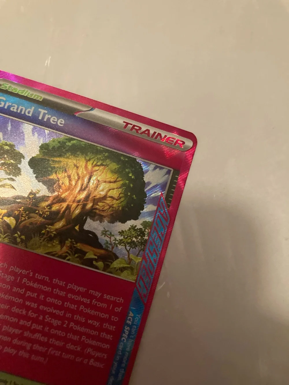 Pokemon Grand Tree Trainer Card Pink Foil